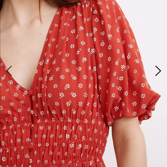 MADEWELL Sophia Mini Dress in Bandana Flower WITH Pockets! Size M - Picture 3 of 10